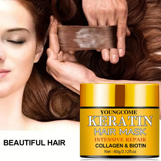 Hair Repairs Hair Mask Essential Oil Nourishing for Dry Damaged Biotin Collagen Keratin Treatment Hairs Conditioner Hair Peaceful Pleasures Health and Wellness