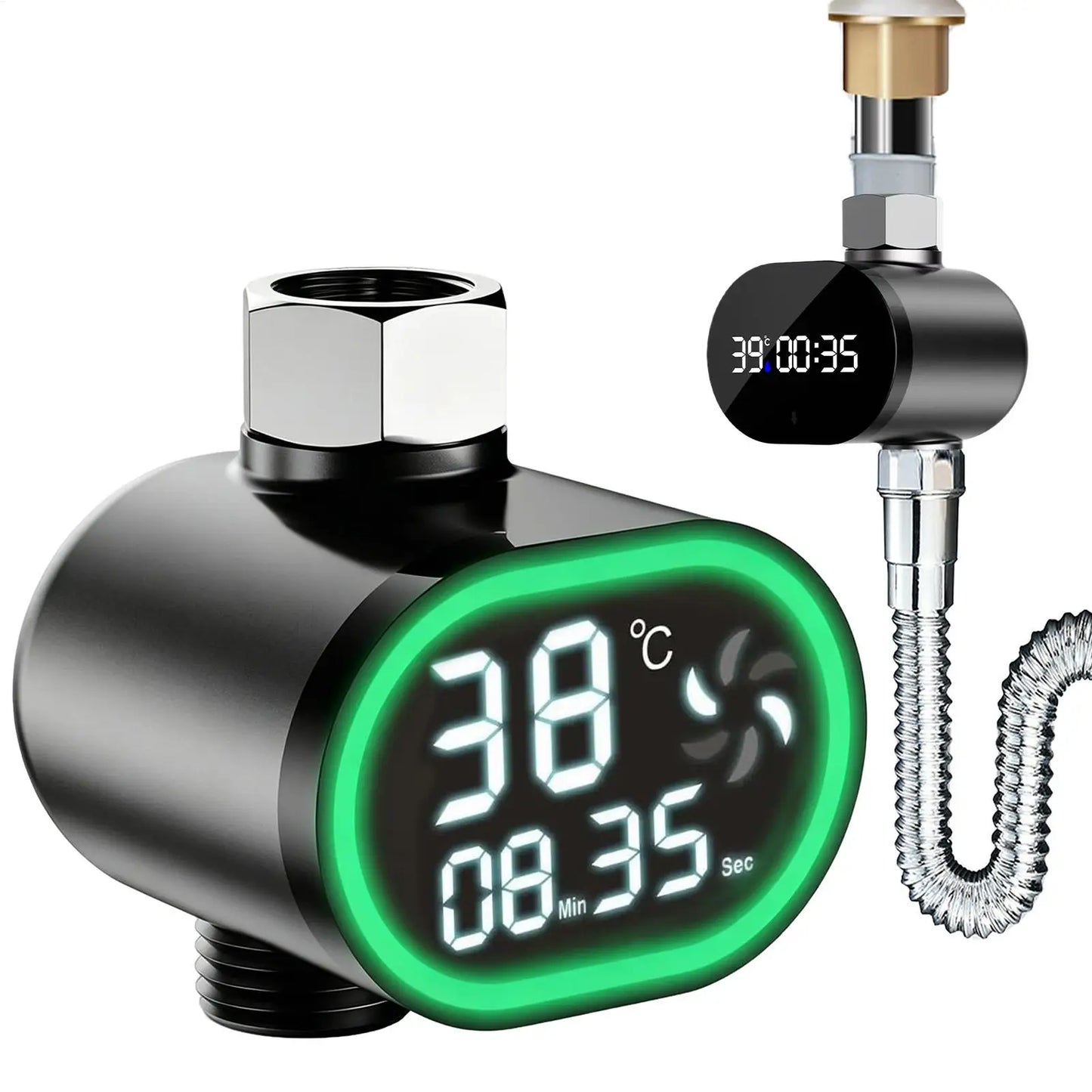 LED Digital Shower Temperature Monitor | Color-Change Display