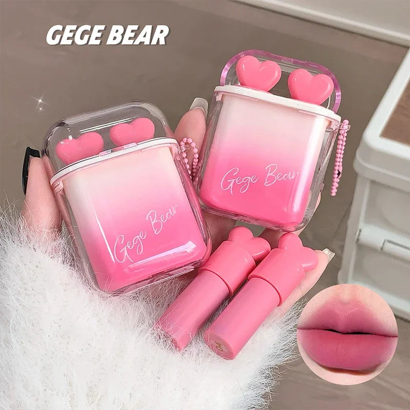 Rose Pink Matte Velvet & Mirror Lip Gloss Kit | Long-Lasting