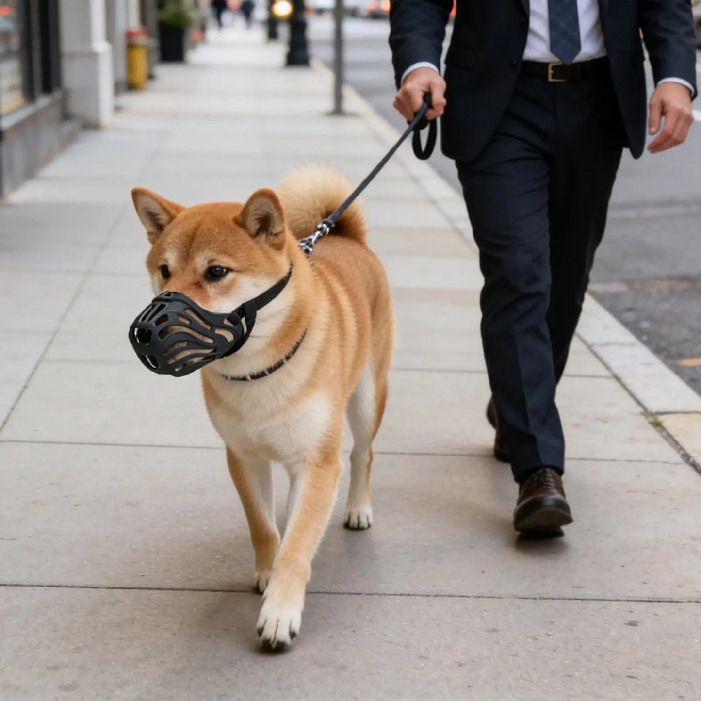 Dog Muzzle for Barking Breathable Mouth Guard Silicone Basket Dog Muzzle for Behavior Modification Park Daily Walk Public Places Peaceful Pleasures Health and Wellness