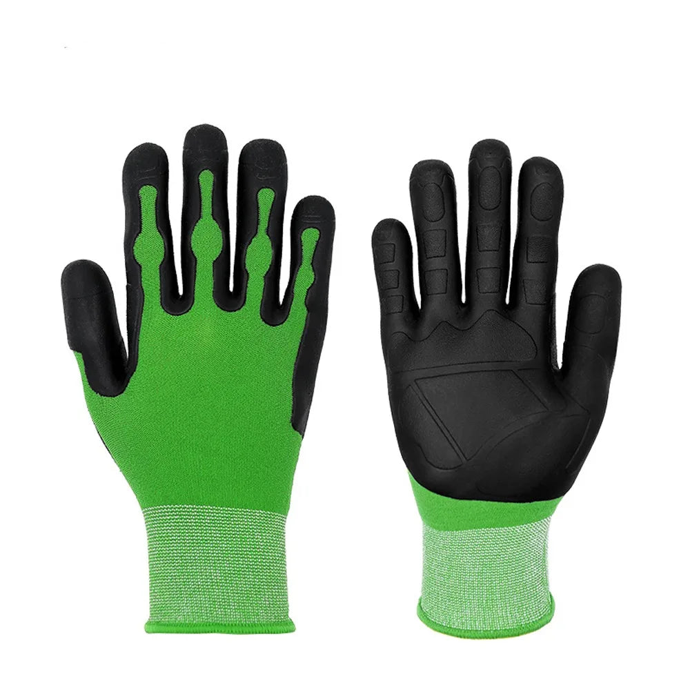 Breathable Gardening Work Gloves Nylon Waterproof Protective Gloves Safety Ergonomic Professional Gloves Landscaping" Peaceful Pleasures Health and Wellness Green