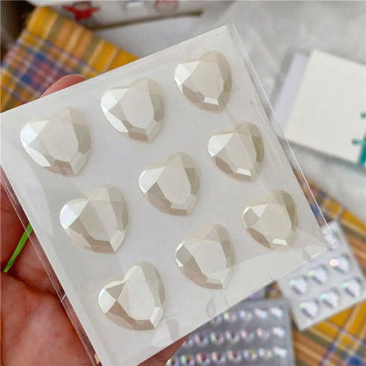 3D Diamond Heart LOVE Stickers – Phone, Laptop & Kids Décor Decorative Stickers Peaceful Pleasures Health and Wellness square pearl