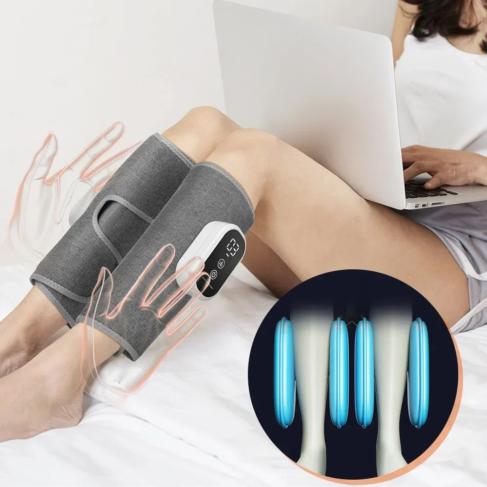 Wireless Air Compression Leg Massager – 3 Modes 360° Calf