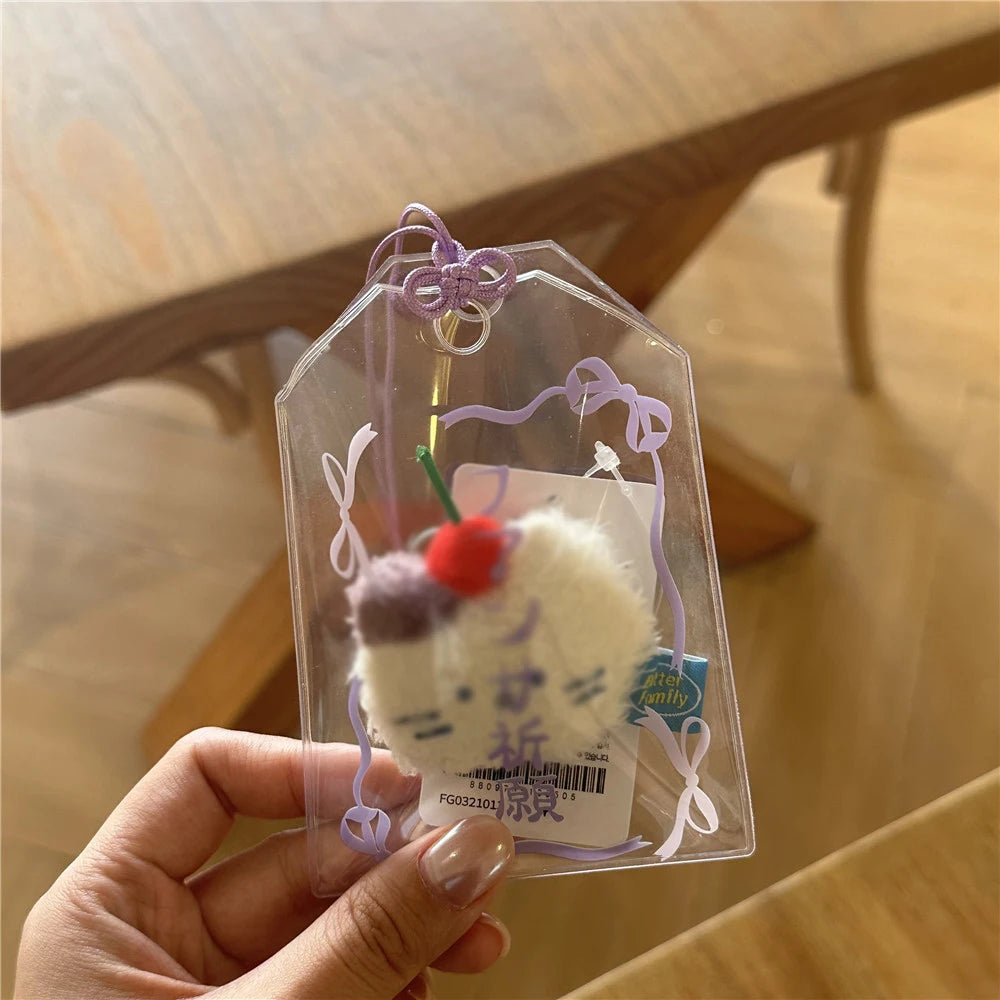 Japanese Blessing Bag Transparent Card Cover 3-inch Small Storage