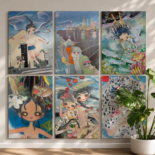 Artist A-Aya TakanoS Poster HD Self Adhesive Waterproof Wall Art Ideal for Home Office Dorm Bedroom Great Gift Peaceful Pleasures Health and Wellness