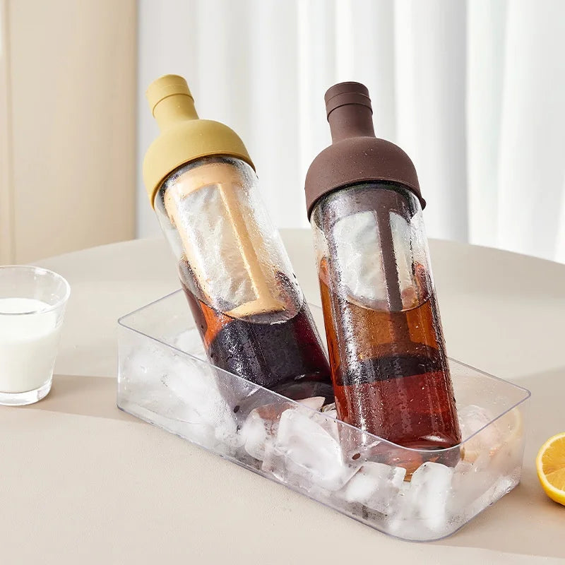 1000ml Cold Brew Coffee Pot High Borosilicate Glass Household Cold Brew Bottle Brew Fruit Tea Kettle for Home Use Coffee Pot Peaceful Pleasures Health and Wellness