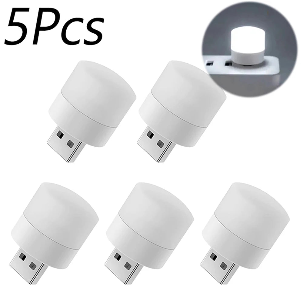 Mini USB LED Night Light | Warm White Eye Protection Reading Lamp