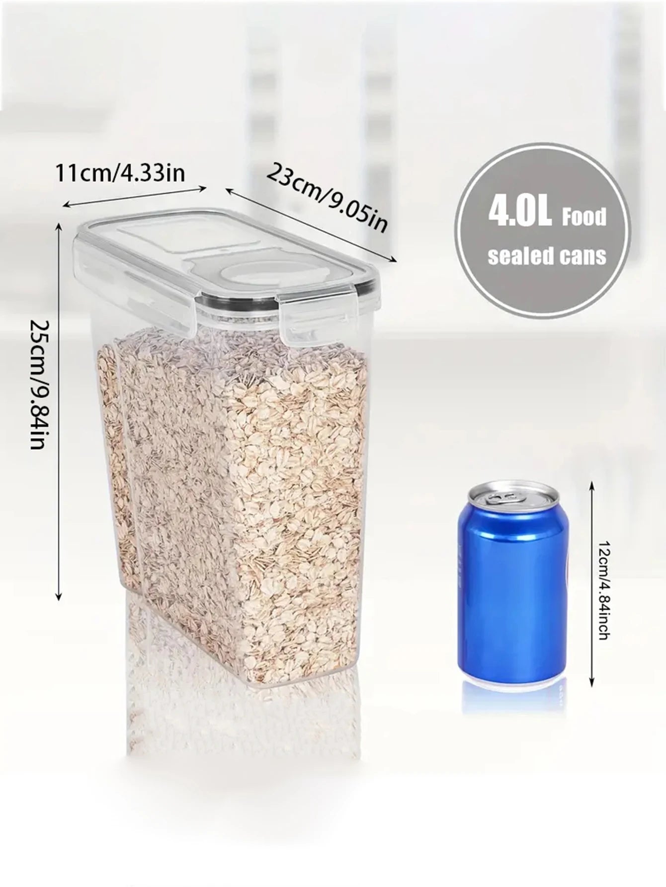 4pc Large 4L Airtight Food Storage Containers With Lids Peaceful Pleasures Health and Wellness