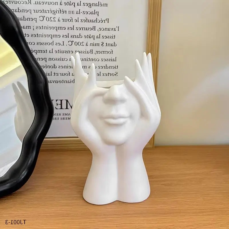 New Creative Human Body Art Styling Office Supplies Desktop Multifunctional Storage Pen Holder Makeup Brush Holder Decoration li Peaceful Pleasures Health and Wellness