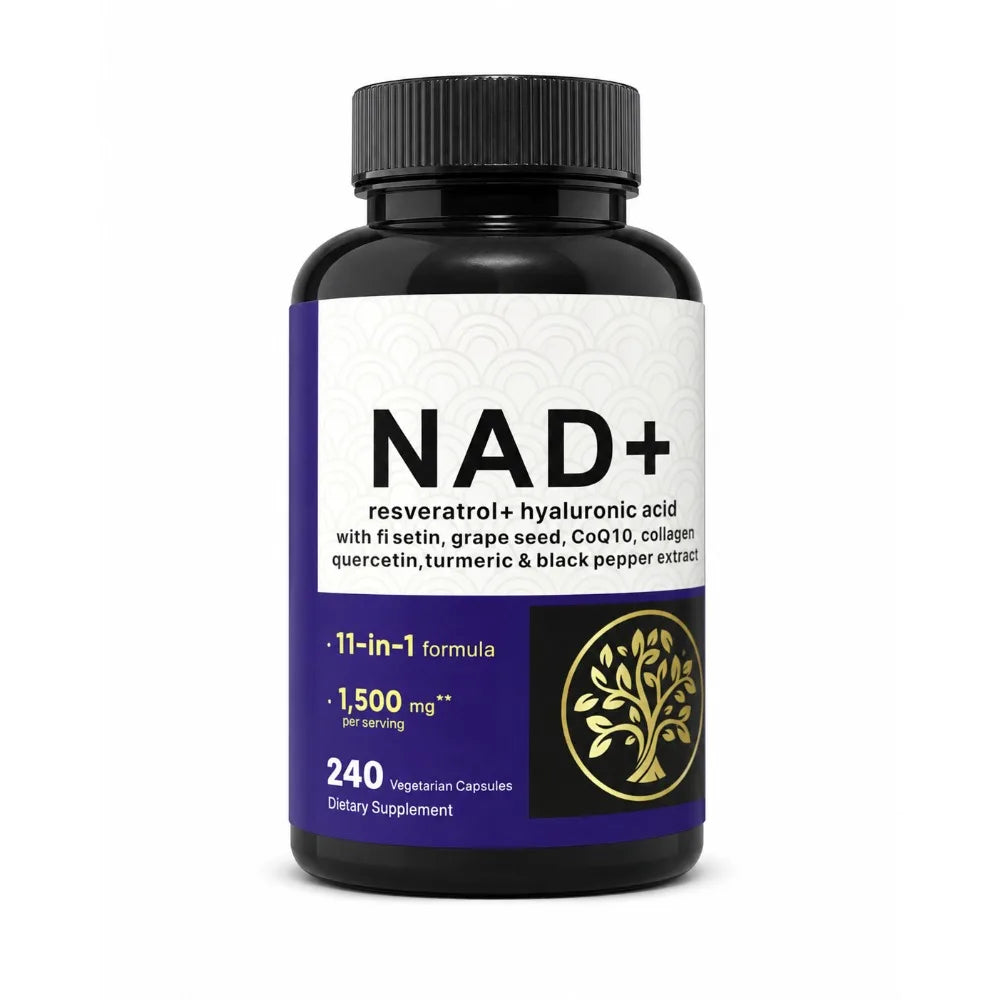 NAD+ Resveratrol Hyaluronic Acid 11-in-1 Supplement 240 Caps