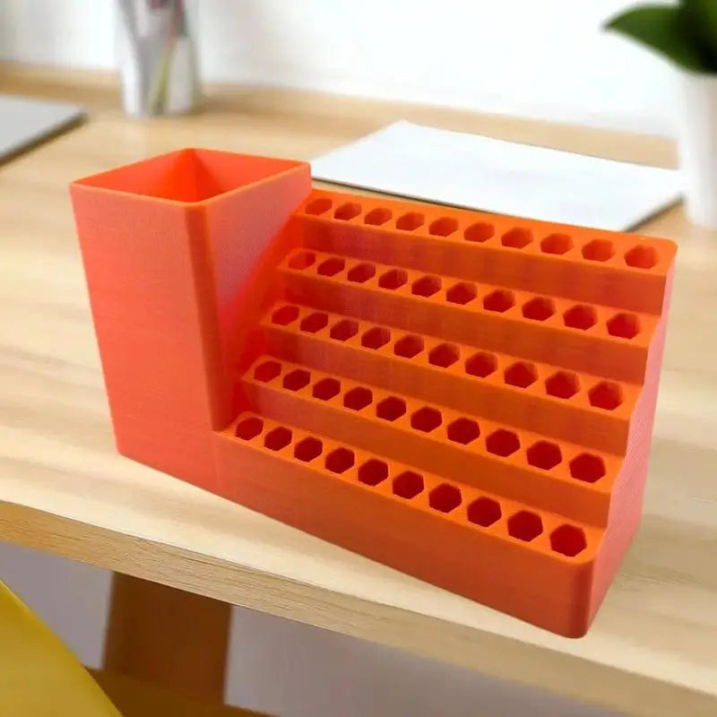 50-Hole Hex Shank Screwdriver Bit Organizer Stand & Storage