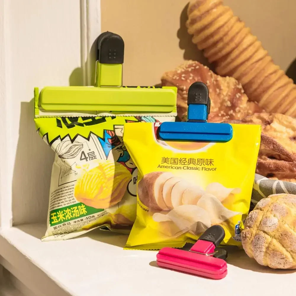 Large Chip Bag Clips Plastic Assorted Sizes Food Bag Clips Tight Seal Grip Food Clips for Coffee Bread Bags Peaceful Pleasures Health and Wellness