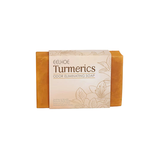 Eelhoe Turmeric Soap Bar – Brightening & Moisturizing Body Wash Turmeric Bar Soap Peaceful Pleasures Health and Wellness 100g Boxed