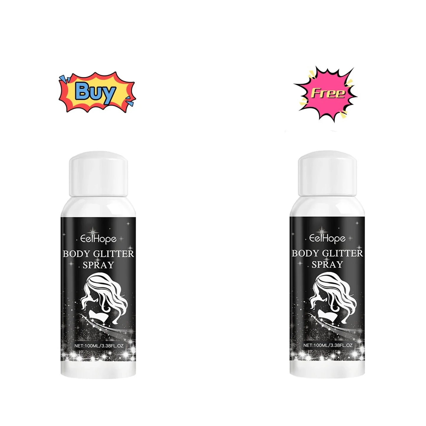 Eelhope Body & Face Glitter Spray – Shimmer Highlighter 100ml