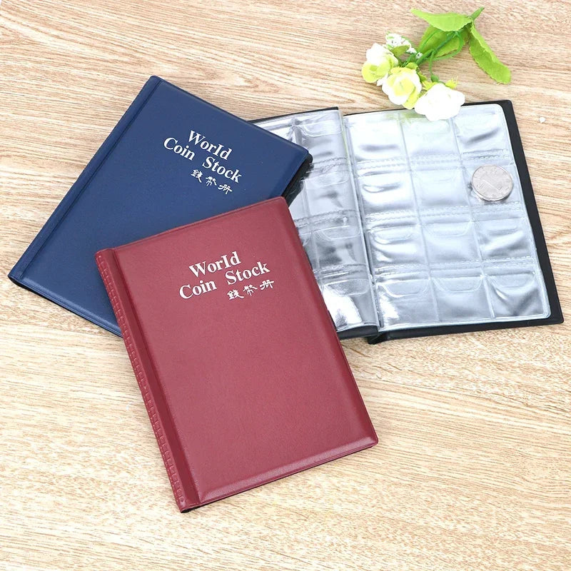 For Collector Coin Holder Albums Mini Penny Coin Storage Bag Collecting Money Organizer 120 Pockets Coins Collection Album Book Peaceful Pleasures Health and Wellness