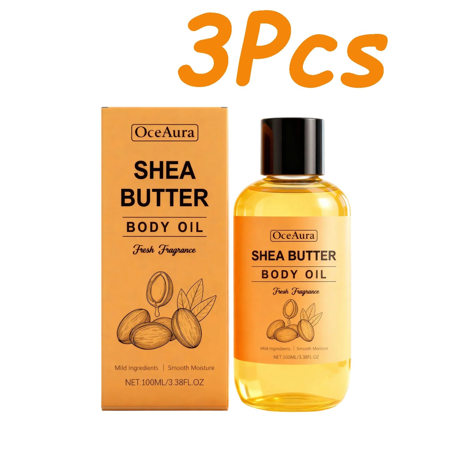 Shea Butter Body Oil – Lightweight, Fast-Absorbing Moisturizer