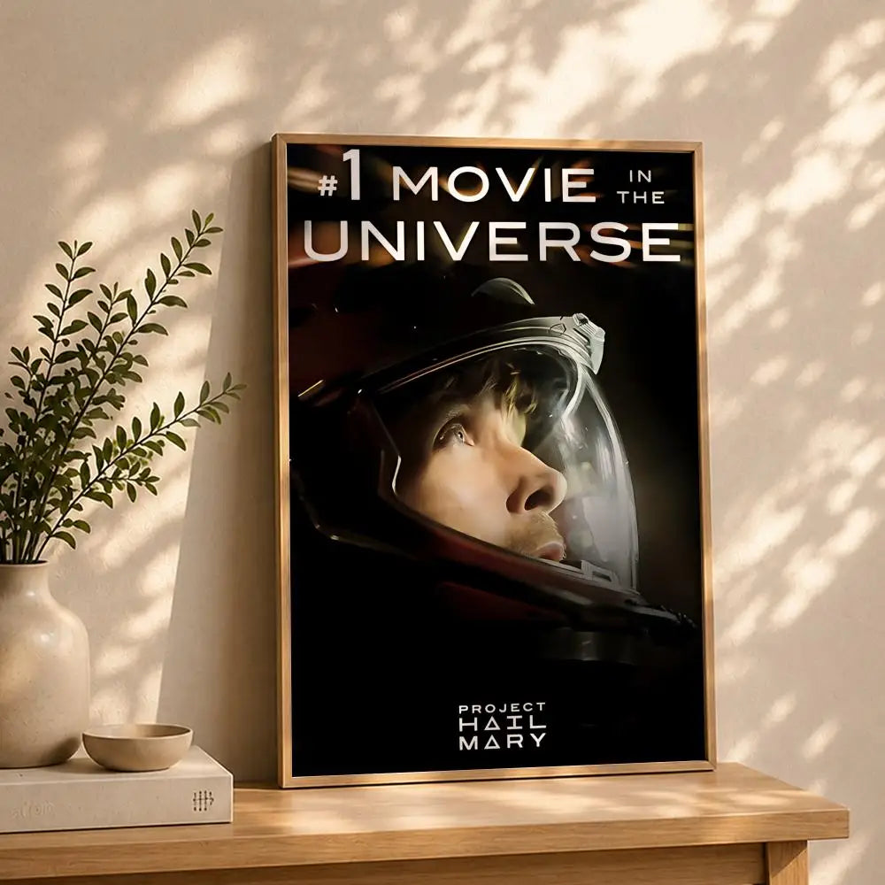Movie-Project Hail Mary Poster HD Self Adhesive Waterproof Wall Art Ideal for Home Office Dorm Bedroom Great Gift Peaceful Pleasures Health and Wellness