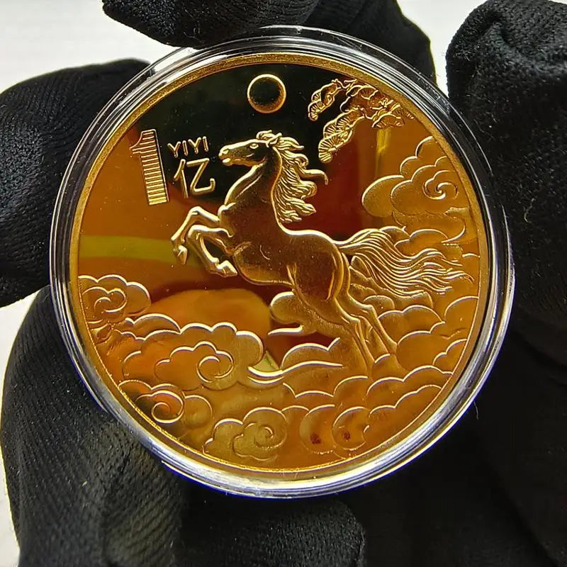 2026 Year of the Horse Lucky Coin – 40mm Zodiac Souvenir Medal
