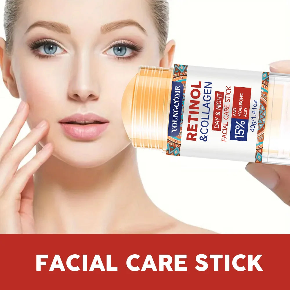 Retinol& Collagen Day & Night Facial Care Stick Moisturizing Cream Deep Hydration Suitable for dry Aging Face Cream Peaceful Pleasures Health and Wellness