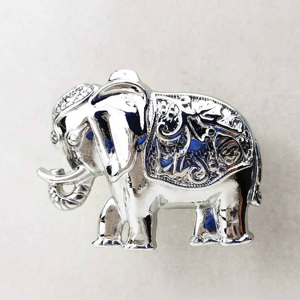 Elephant Cabinet Knobs | Retro Zinc Alloy Drawer Pulls 50 Pack