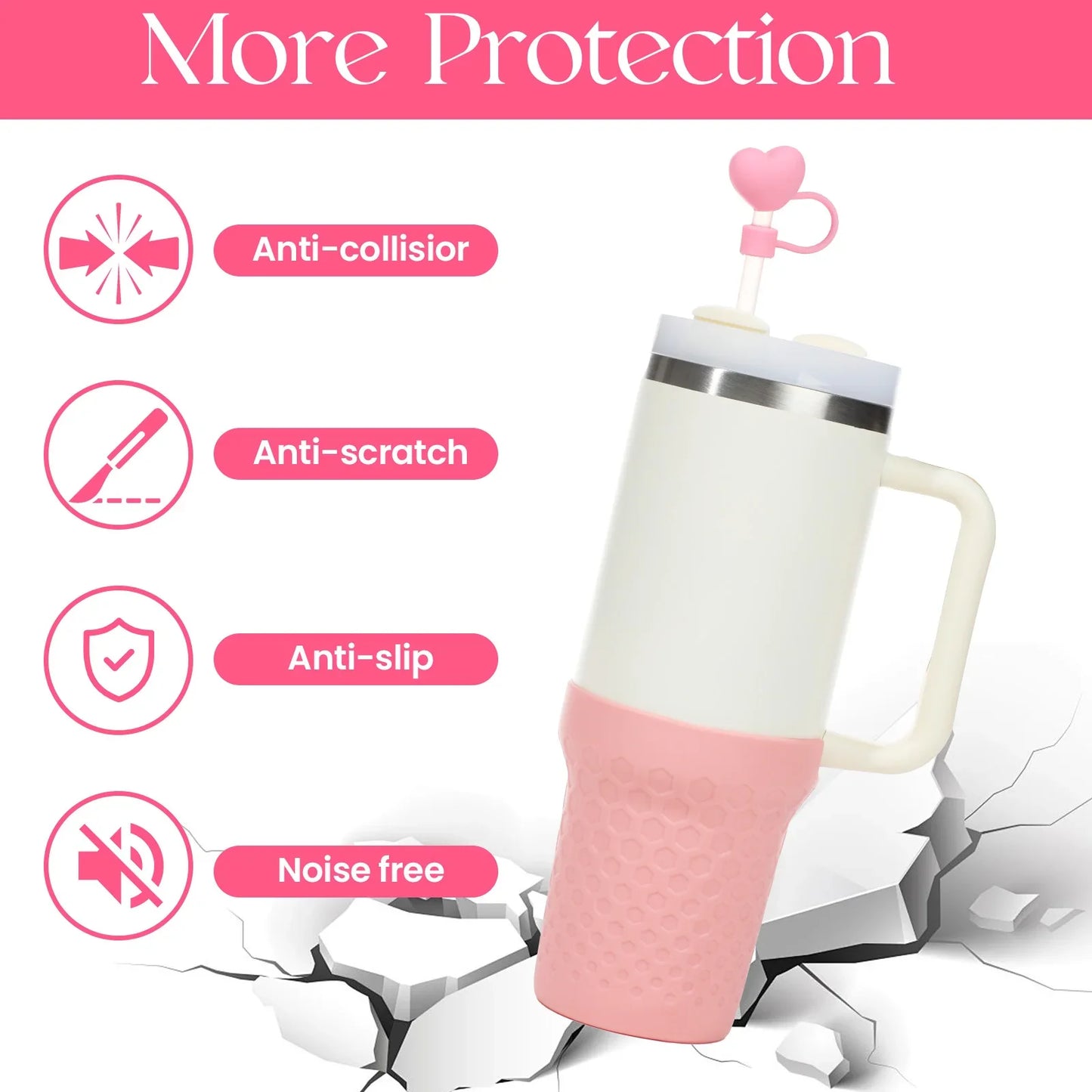 Silicone Straw Cover for Stanley Cup 10mm | Dustproof Topper