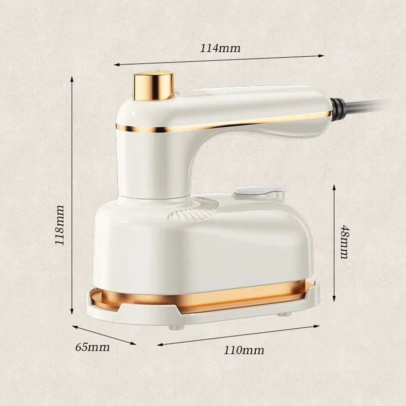 Mini Portable Travel Iron Dual Steam and Dry Electric Fast Heating Rotating Water Spray Gentle on Clothes Peaceful Pleasures Health and Wellness