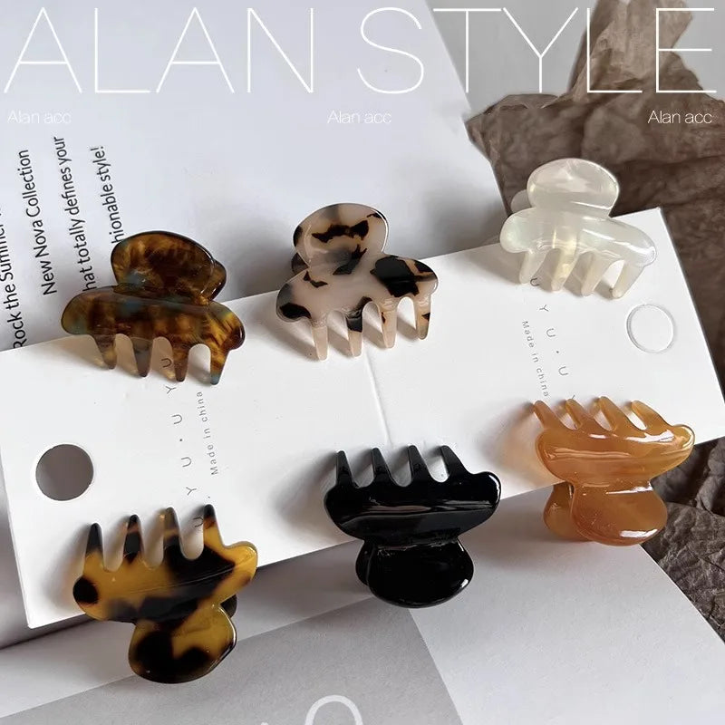 New Sweet Small Mini Hair Claws Acetate Hair Clips for Women Girl Barrettes Crab Clamp Ponytail Hairpin Fashion Accessories Peaceful Pleasures Health and Wellness