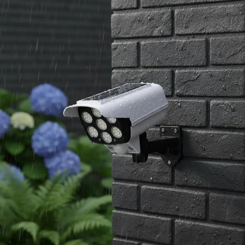 77 LED Solar Motion Sensor Flood Light | Dummy Camera Design