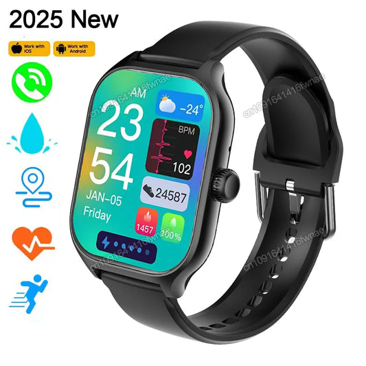 Outdoor Smart Watch Men Women 2.01'' HD Screen Heart Rate Bluetooth Calls GPS Track Waterproof Sports Mode DIY Dial Smartwatch Peaceful Pleasures Health and Wellness