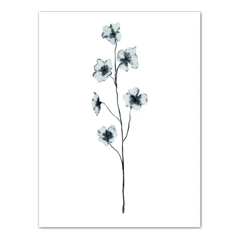 Nordic Botanical Green Leaf Canvas Print | Minimalist Wall Art Botanical Canvas Print Peaceful Pleasures Health and Wellness 02 40x50cm No Frame China Mainland
