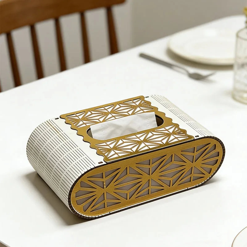 Hot Wooden Carved Tissue Box, European Style Tissue Dispenser, Household Tabletop Storage Box, and Baby's First-year Gift Peaceful Pleasures Health and Wellness