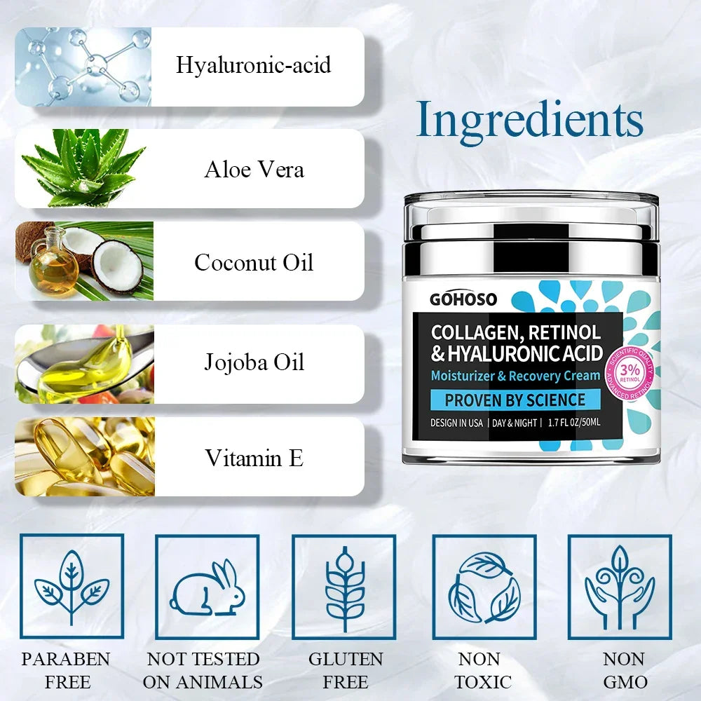 ENVISHA Collagen Retinol Face Cream – Anti-Aging & Moisturizing Peaceful Pleasures Health and Wellness