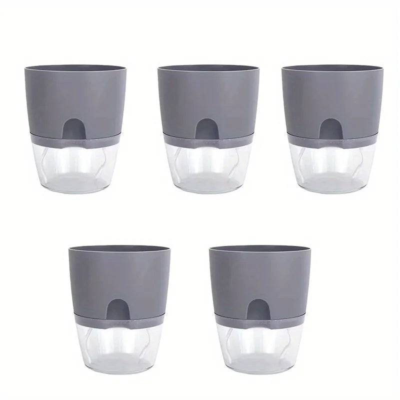 Self-Watering Double Layer Flower Pots – Succulents & Bonsai