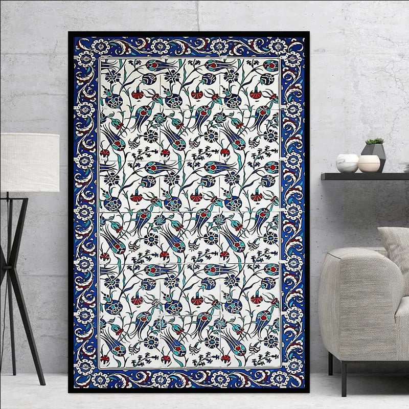 Retro Hindu Abstract Canvas Wall Art | Religious Print Poster Canvas Wall Art Peaceful Pleasures Health and Wellness