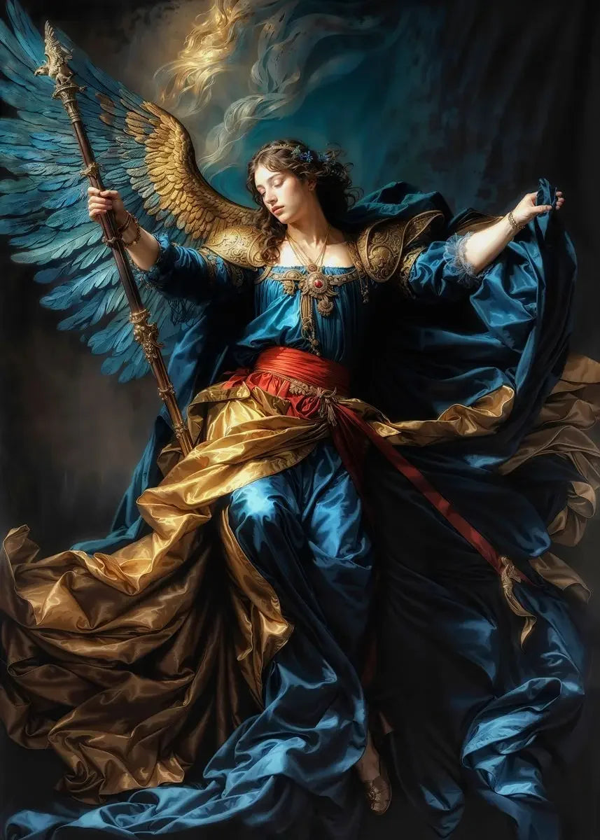 Virgin Mary Archangel Canvas Wall Art | Nordic Religious Decor