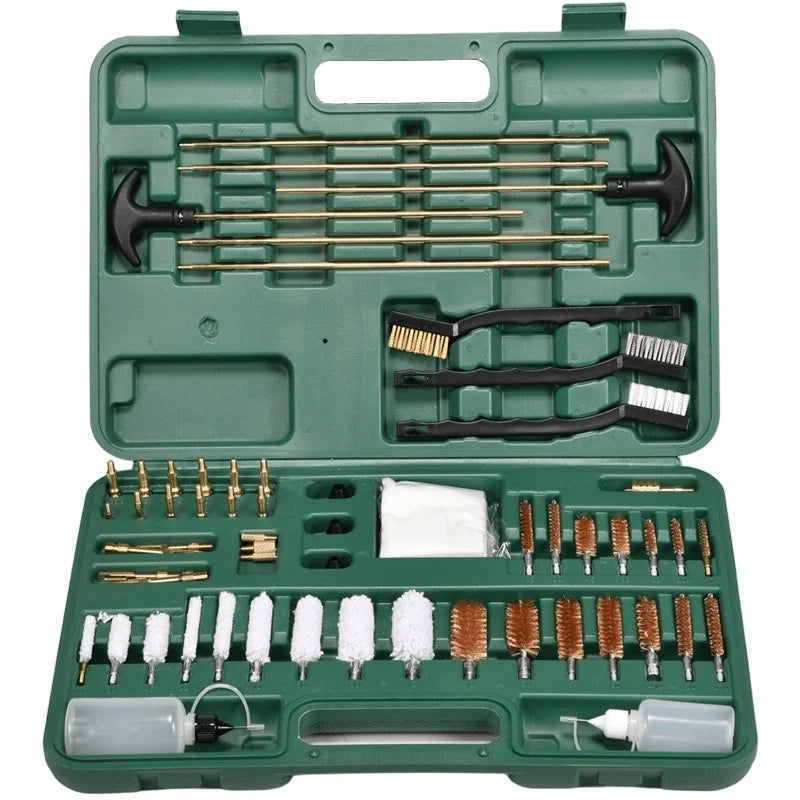 Universal Gun Cleaning Kit with Brass Rods Handgun Firearm Cleaner Tool Hunting Accessories Glock19 M16 Ar15 Hunting Accessories Peaceful Pleasures Health and Wellness green