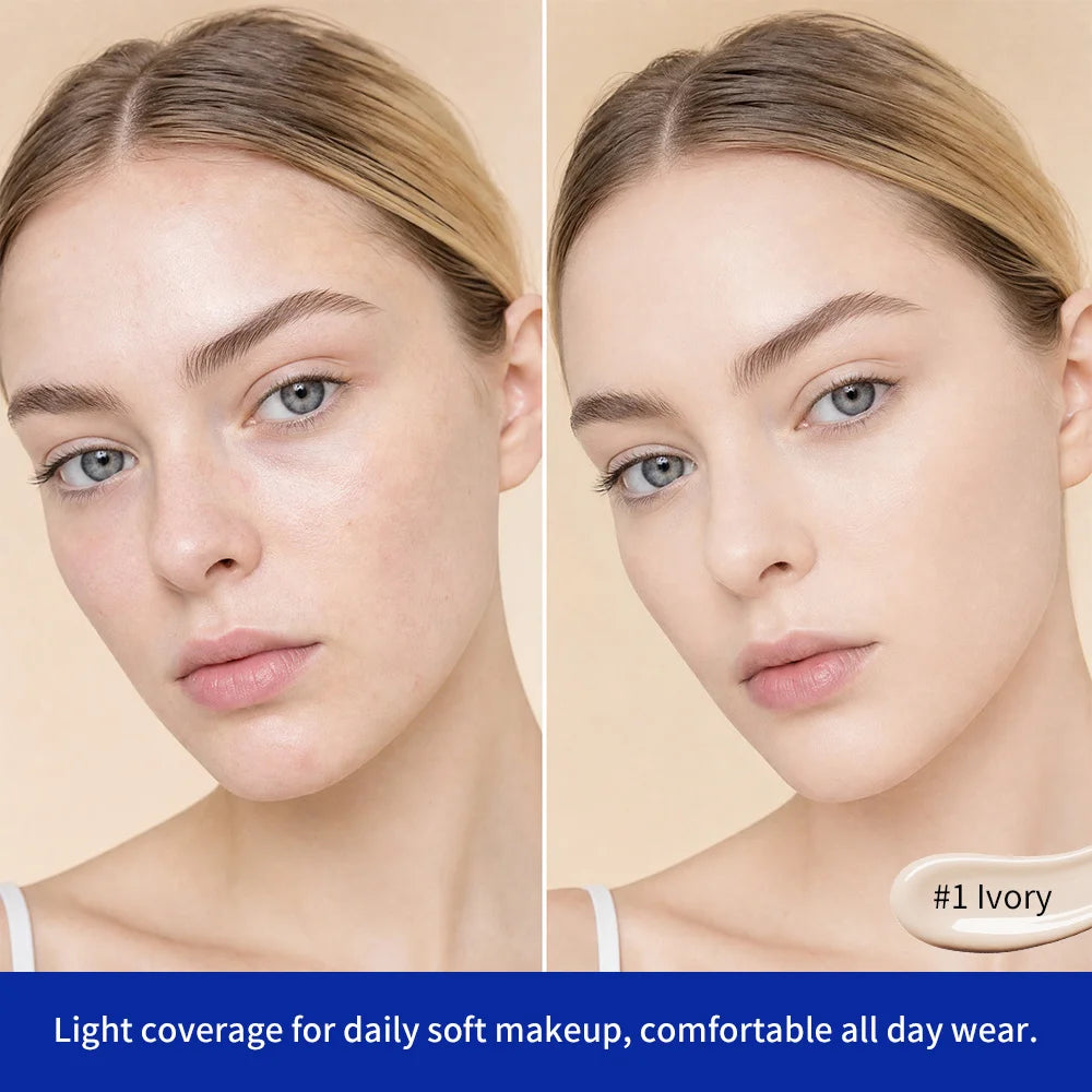 Collagen CC Cream Air Cushion Foundation Hydrating Long Wear Natural Light Brightening Waterproof Skin Tone Base Makeup Peaceful Pleasures Health and Wellness