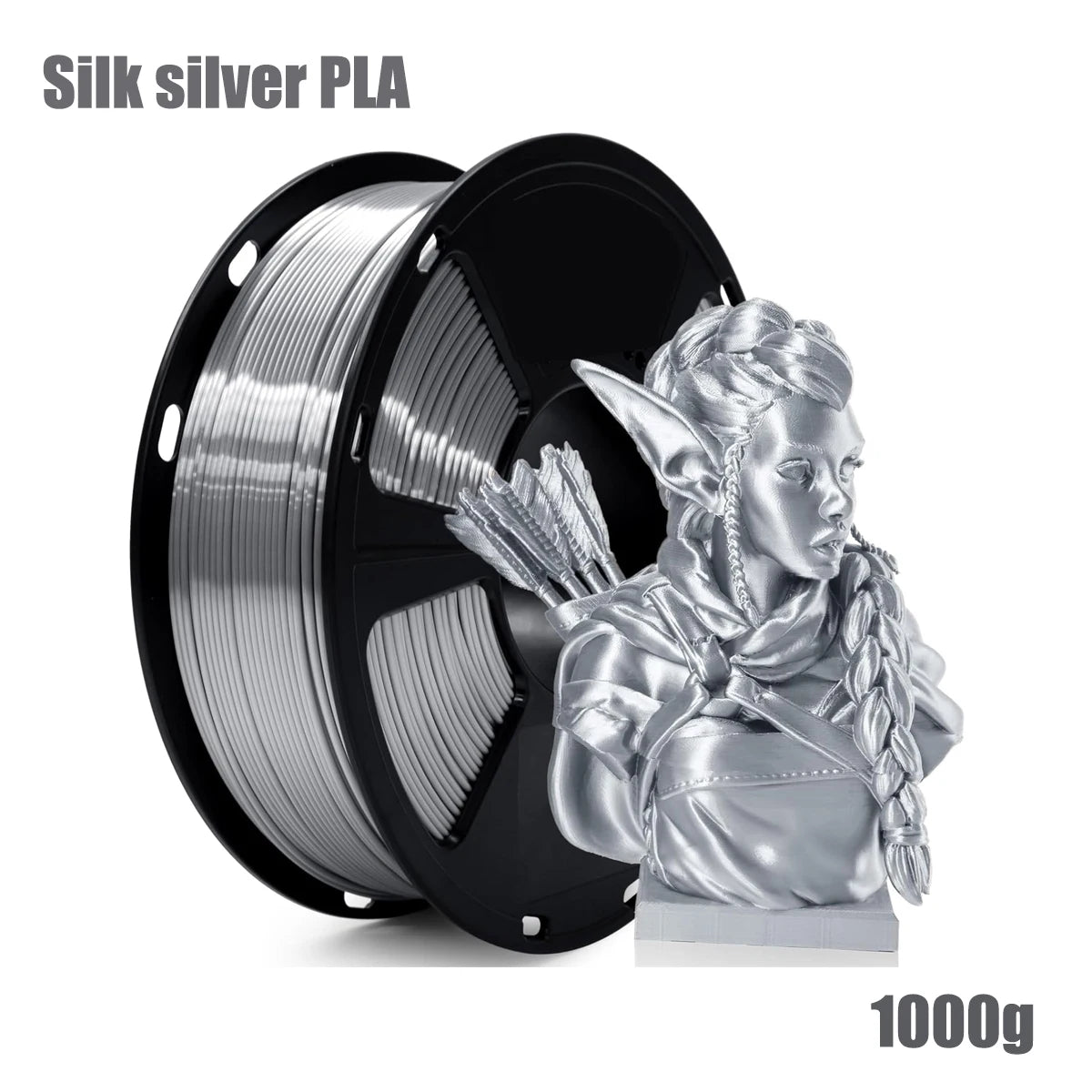 PLA 1.75mm 3D Filament Set 4 Colors ±0.02mm – 250g×4 Spools
