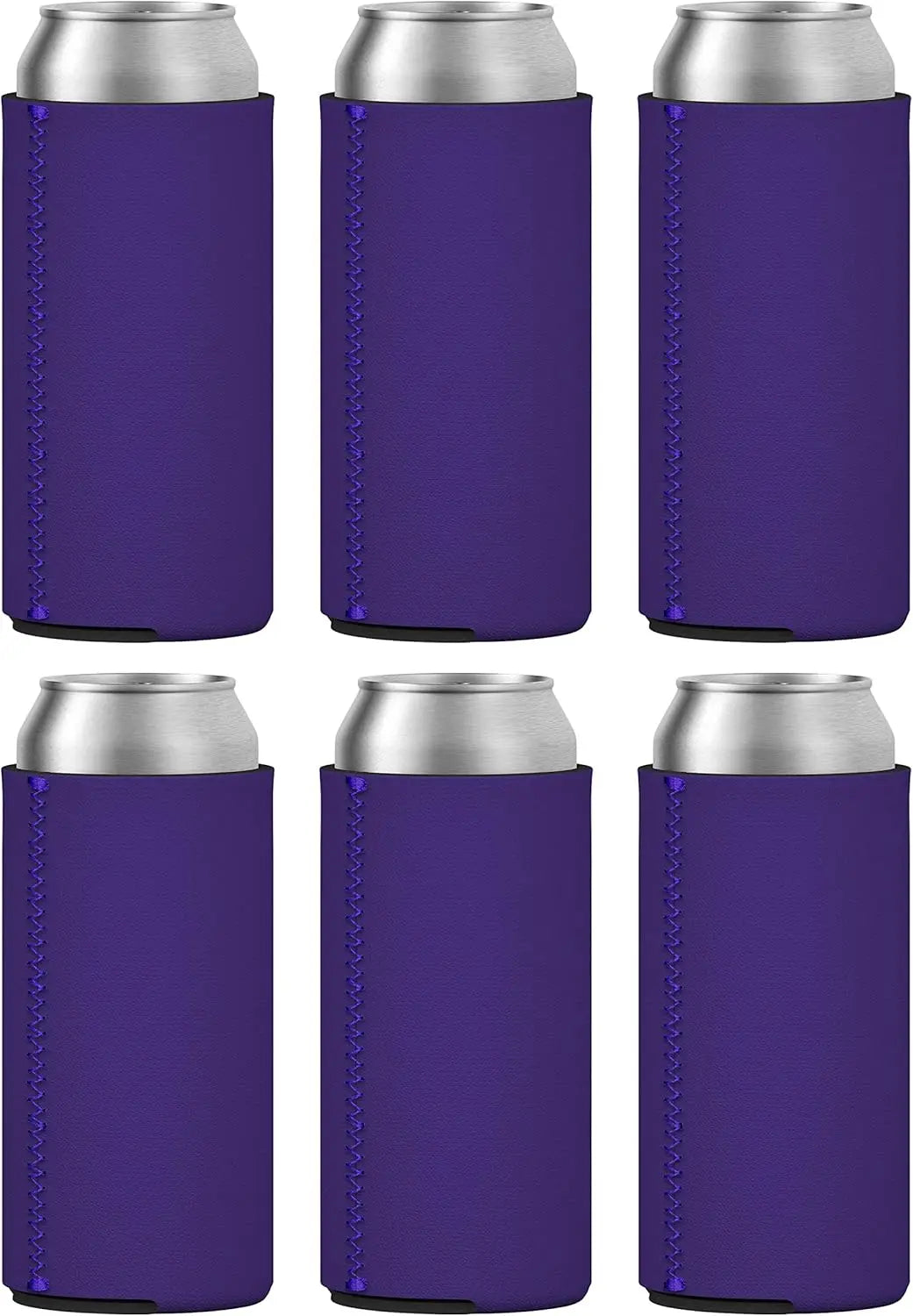 Cooler Sleeves Bulk Sublimation Insulated Foam for Beer Collapsible Plain Drink Holder Cold Soda Insulator, 12oz Regular Peaceful Pleasures Health and Wellness 6 Purple