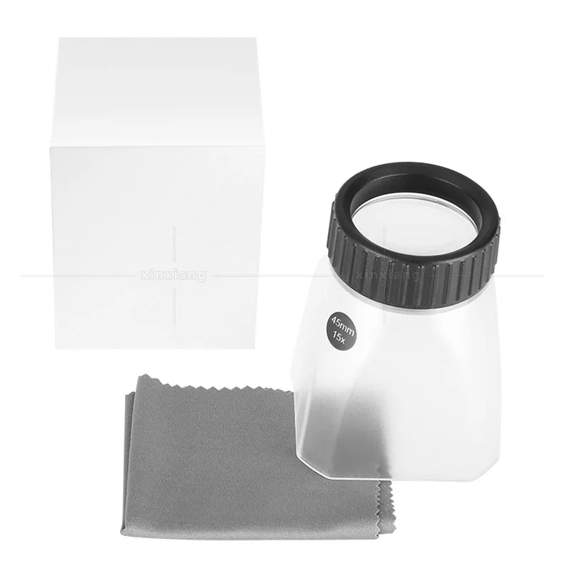 Cylindrical Desktop with 15X Optical Lens Magnifying Glass, Insect Observation Mirror, Antique Appreciation Peaceful Pleasures Health and Wellness