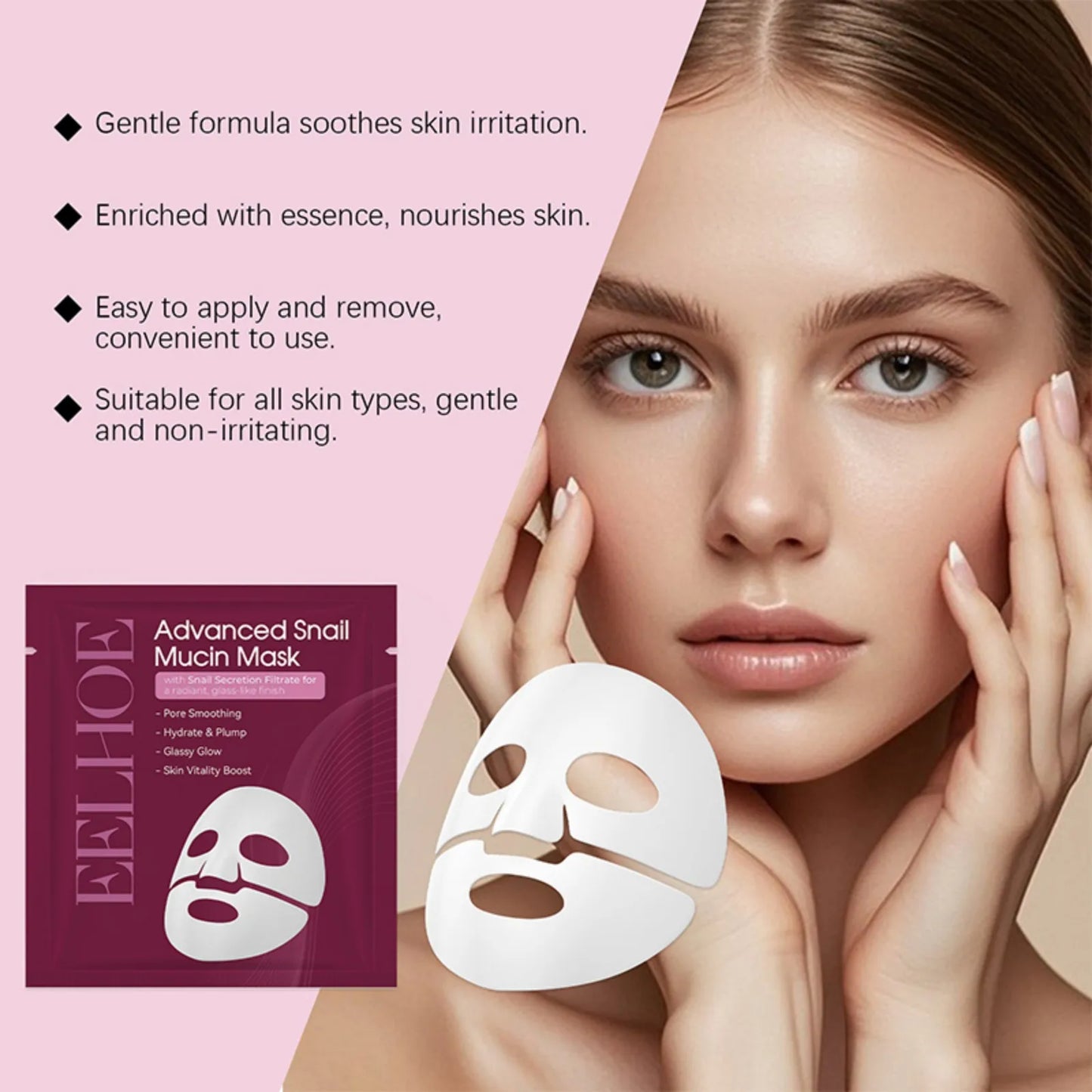 Snail Mucin Sheet Mask – Hydrating, Glass Skin & Glow