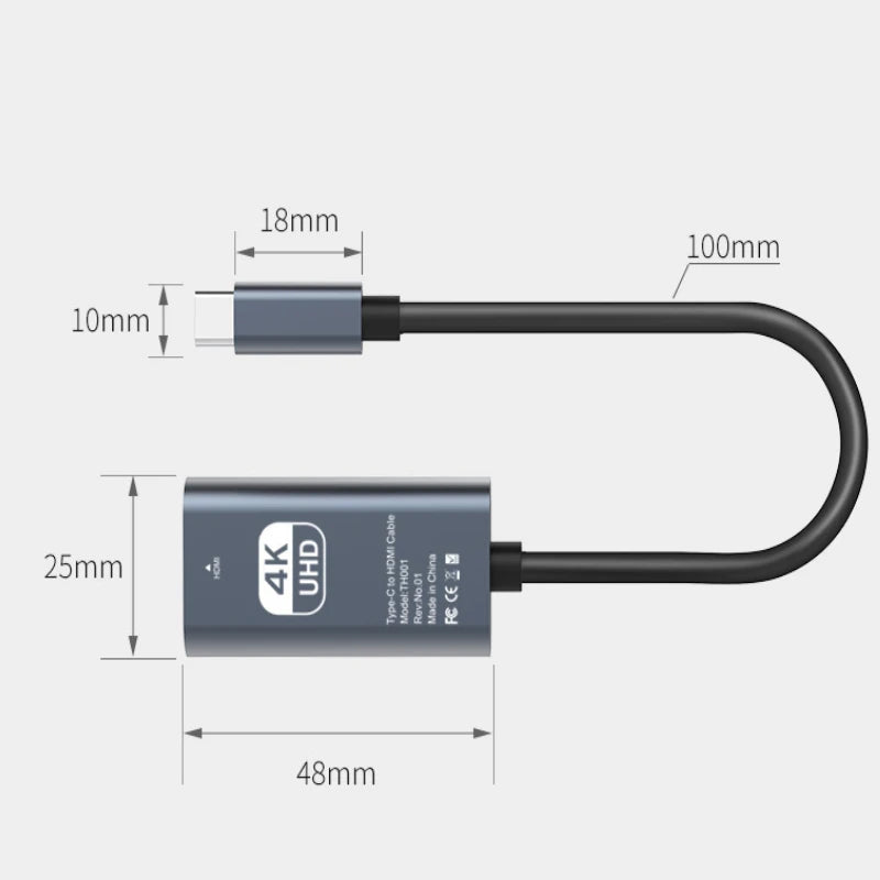 4K 30/60Hz USB C to HDMI Cable Type C Adapter HDTV Converter Cable For iPhone 15 TV Converter MacBook Air iPad Samsung laptop Peaceful Pleasures Health and Wellness