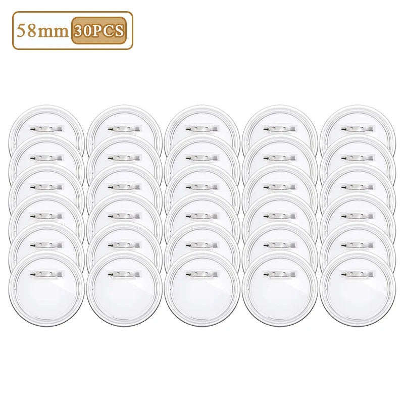 DIY Badge Making Kit – Acrylic Flip Pin Brooch 25mm & 58mm