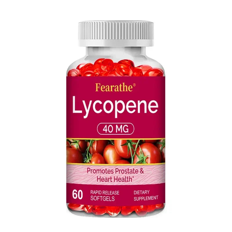 Premium Lycopene 40mg, Dietary Supplement for Prostate, Antioxidant, Heart, Skin & Immune Health, Non-GMO, 30/60/120 Softgels Peaceful Pleasures Health and Wellness 60 count-1bottle