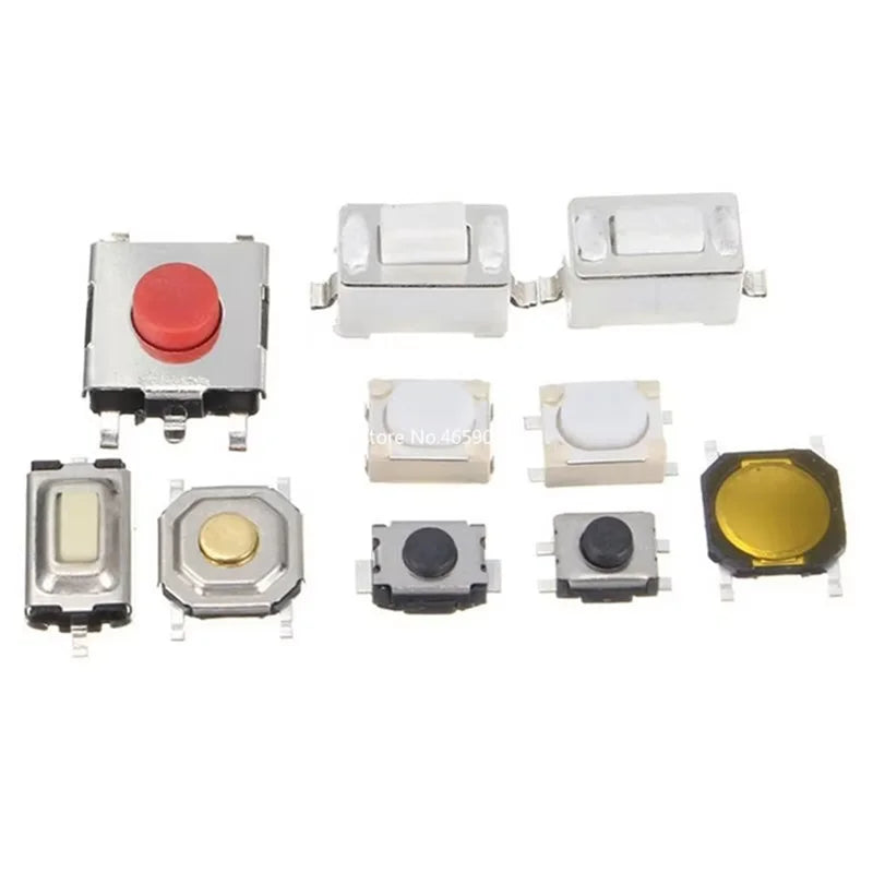 50PCS Tact Switch Silicone Button Micro Switch 3*4*2mm 3x6x4.3mm 2Pin 3x6x2.5mm 4*4*1.5mm SMD 4 Feet Peaceful Pleasures Health and Wellness