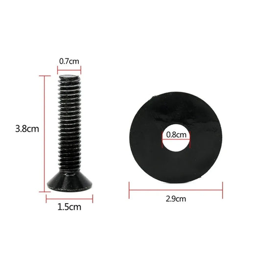 1 Pair F179 Recurve Bow Riser Screw Fixed Installation Limb Peaceful Pleasures Health and Wellness black