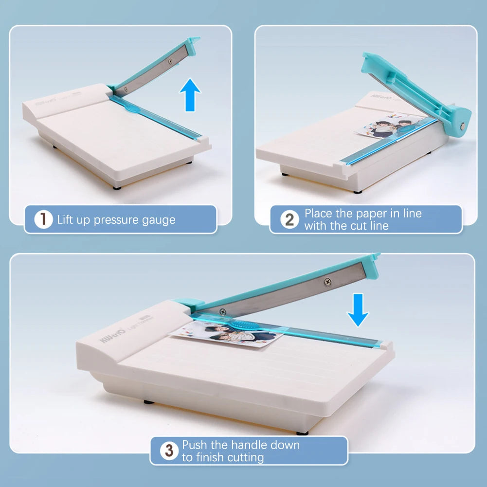 Portable Paper Cutter Multi-Purpose Non Slip Guillotine Paper Trimmer 160mm Cut Width Paper Cutters For Craft Paper Photos Cards Peaceful Pleasures Health and Wellness