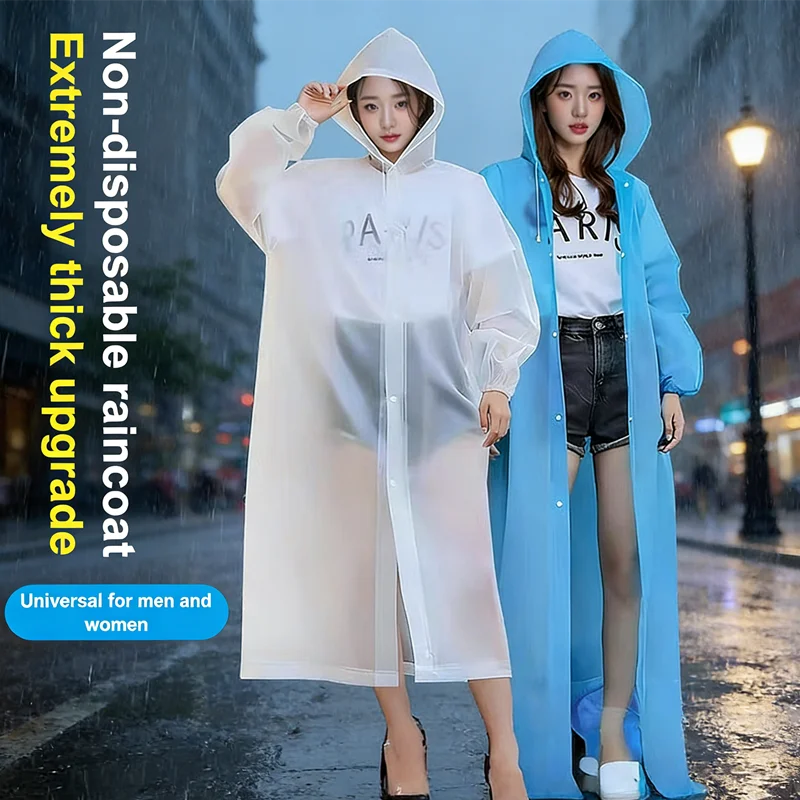 Ultra-Light Packable Rain Poncho | Reusable EVA Rainwear