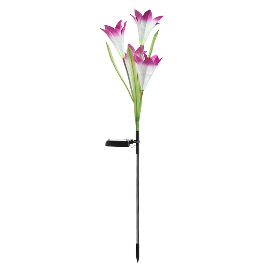 Solar LED Lily Garden Stake Light – Waterproof Lawn Decor