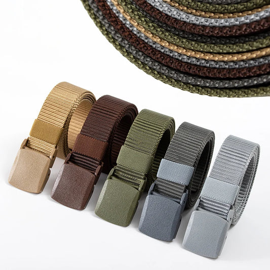 Unisex Nylon Tactical Belt – Non-Metal Buckle, Adjustable Fit Tactical Nylon Belt Peaceful Pleasures Health and Wellness